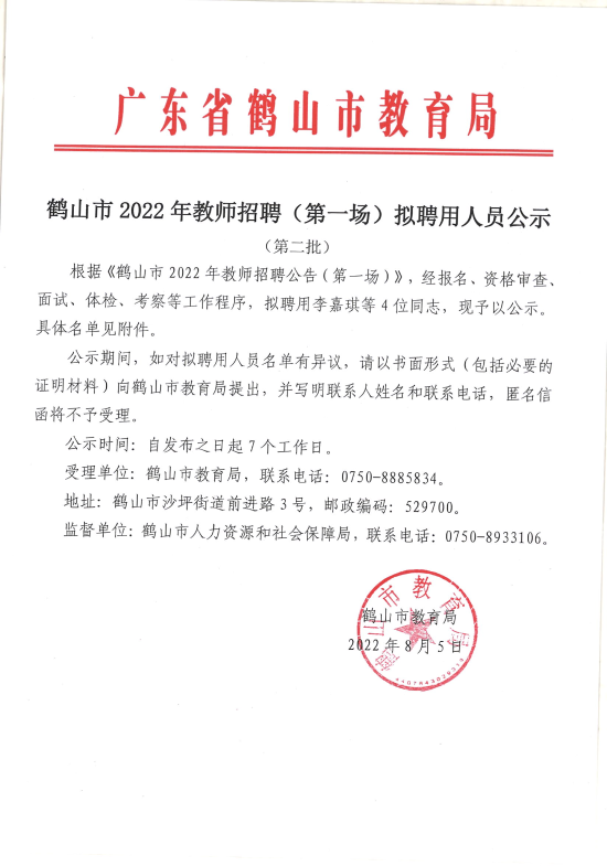 已处理1659705658682广东省西瓜视频
2022年教师招聘（第一场）拟聘用人员公示（第二批）4人）_00.png